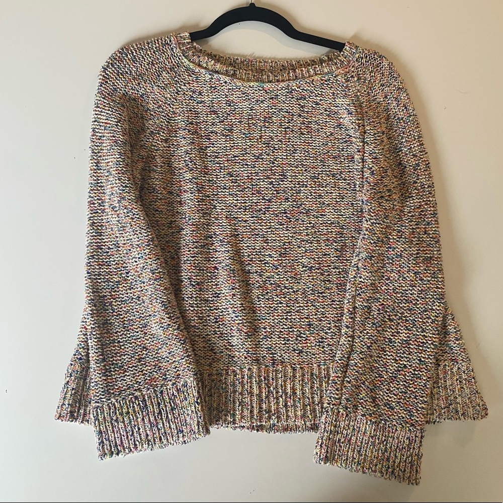 Loft Sweaters Nwot Lou & Grey Multicolor Rainbow Knit Sweater Top